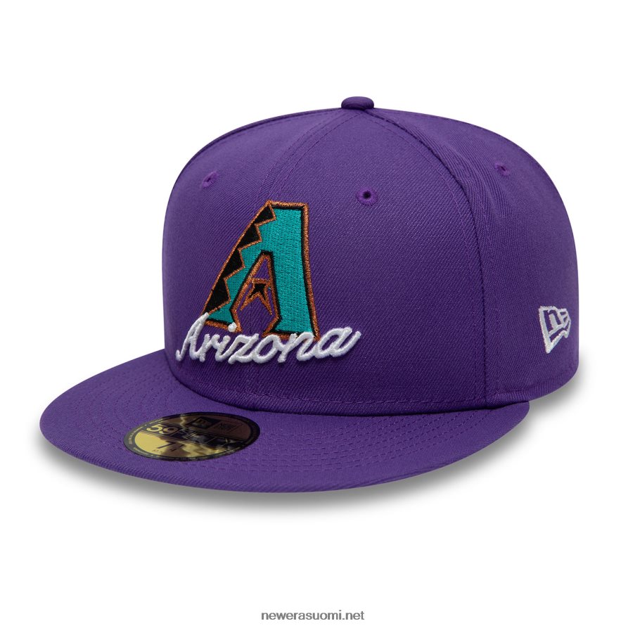 New Eraarizona diamondbacks kaksoislogolla purppura 59fifty varustettu korkki4V266L629