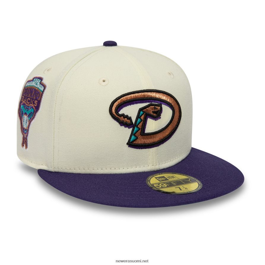 New Eraarizona diamondbacks kromi ja violetti 59fifty varustettu korkki4V266L251