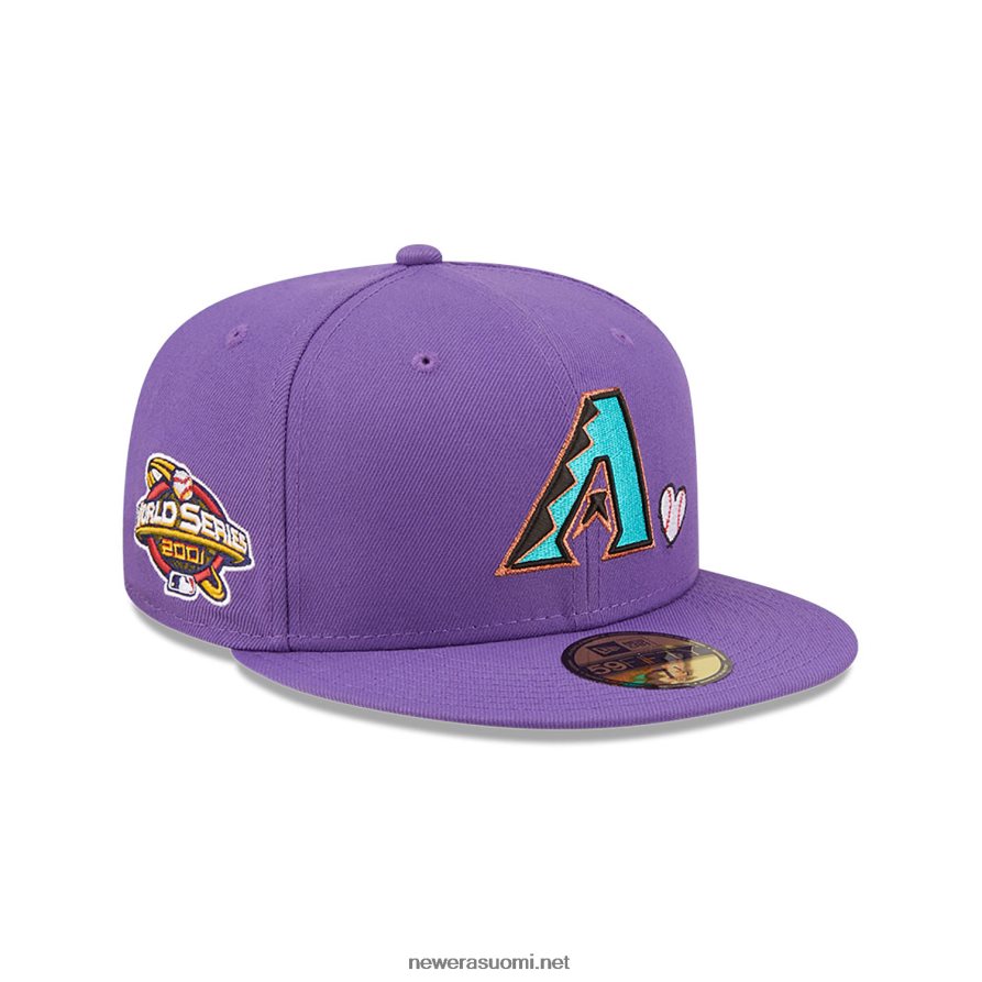 New Eraarizona diamondbacks mlb team heart purppura 59fifty varustettu lippis4V266L1131