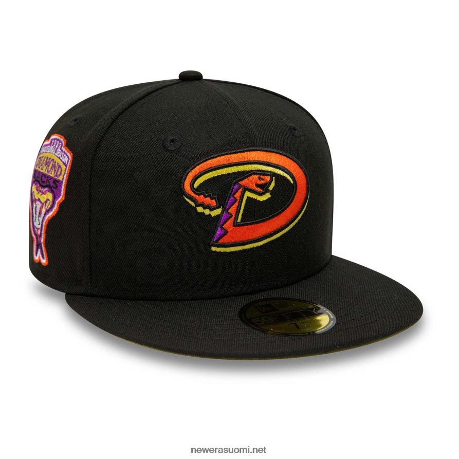 New Eraarizona diamondbacks musta ja keltainen 59fifty varustettu lippalakki4V266L388