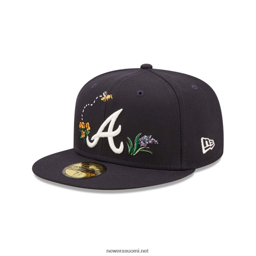 New Eraatlanta braves akvarelli kukka laivasto 59fifty lippis4V266L715