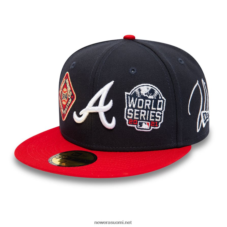 New Eraatlanta braves historic champs navy 59fifty varustettu lippalakki4V266L336