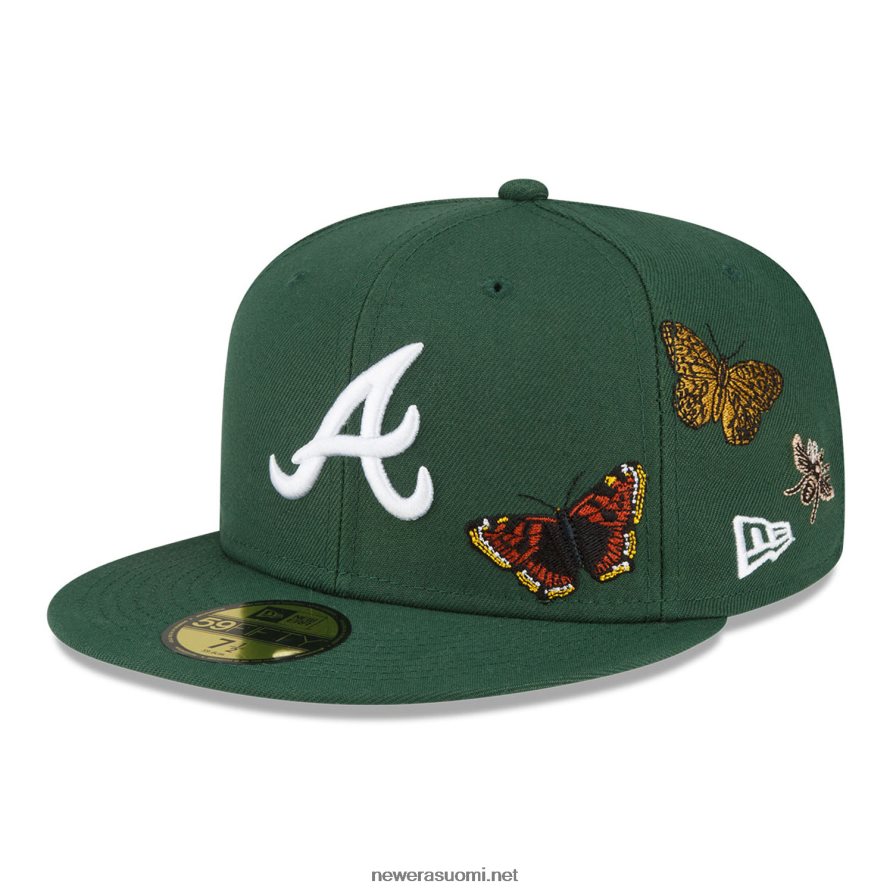 New Eraatlanta braves huopa x mlb tummanvihreä 59fifty varustettu lippalakki4V266L812