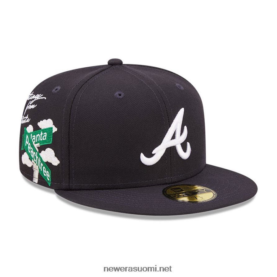 New Eraatlanta braves mlb cloud navy 59fifty varustettu lippalakki4V266L671