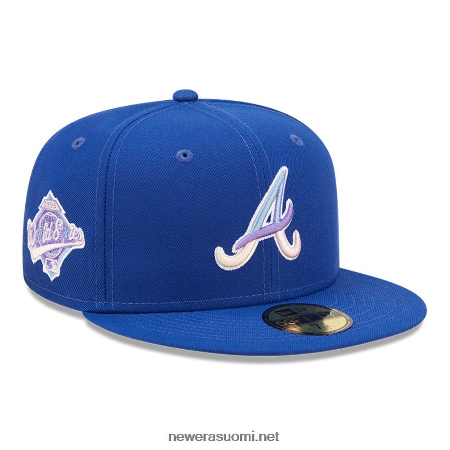 New Eraatlanta braves mlb nightbreak team sininen 59fifty varustettu lippis4V266L1089