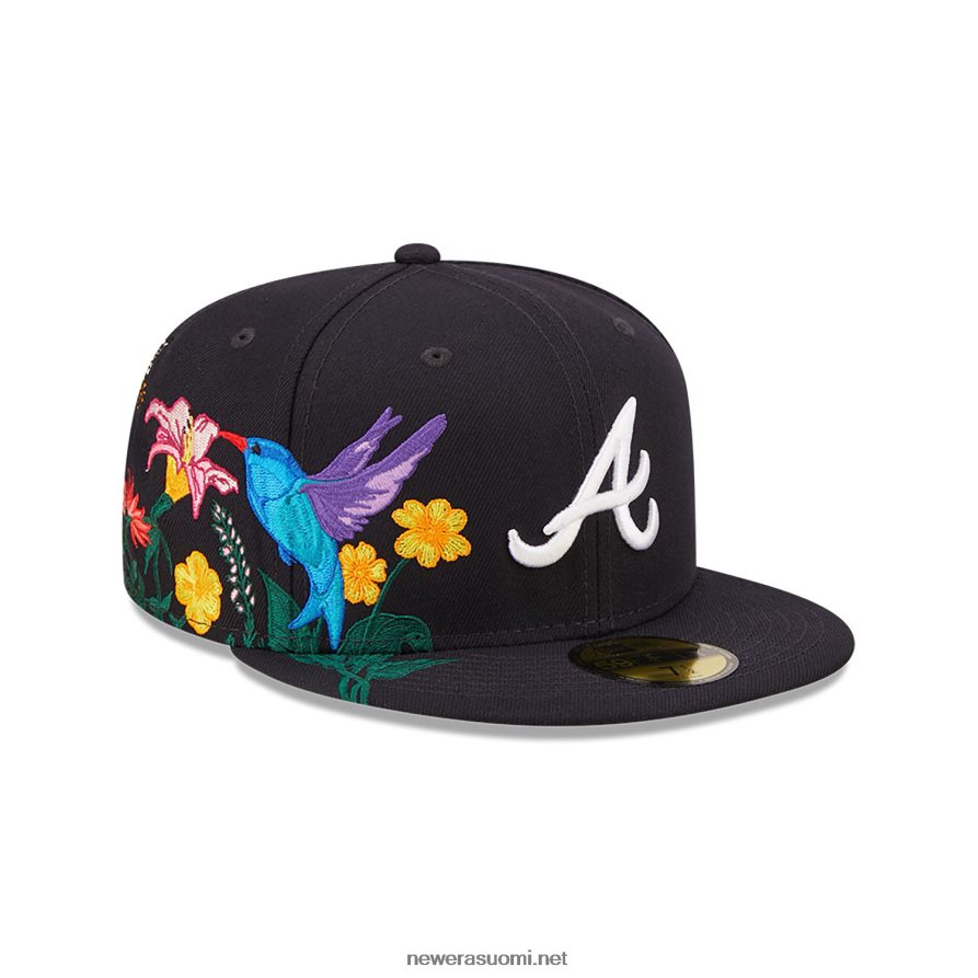 New Eraatlanta braves mlblooming navy 59fifty varustettu lippalakki4V266L1006