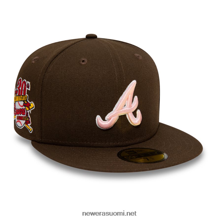 New Eraatlanta braves pähkinä ja vaaleanpunainen 59fifty lippalakki4V266L642