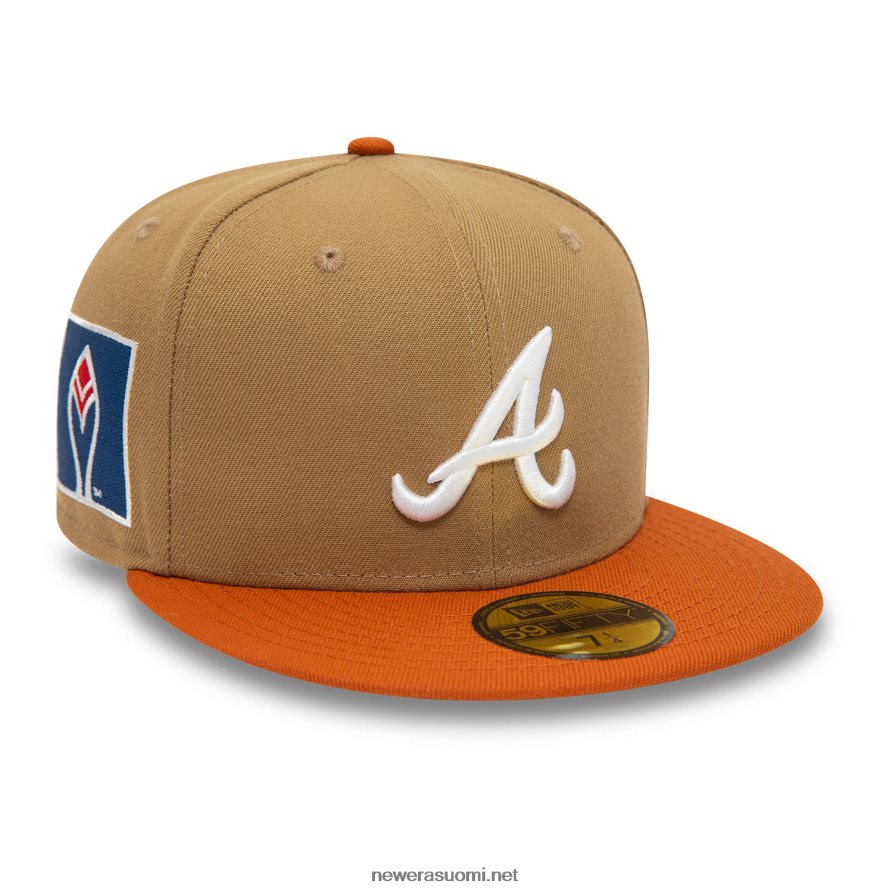 New Eraatlanta braves ruska kontrasti visiiri ruskea 59fifty istuva lippalakki4V266L697