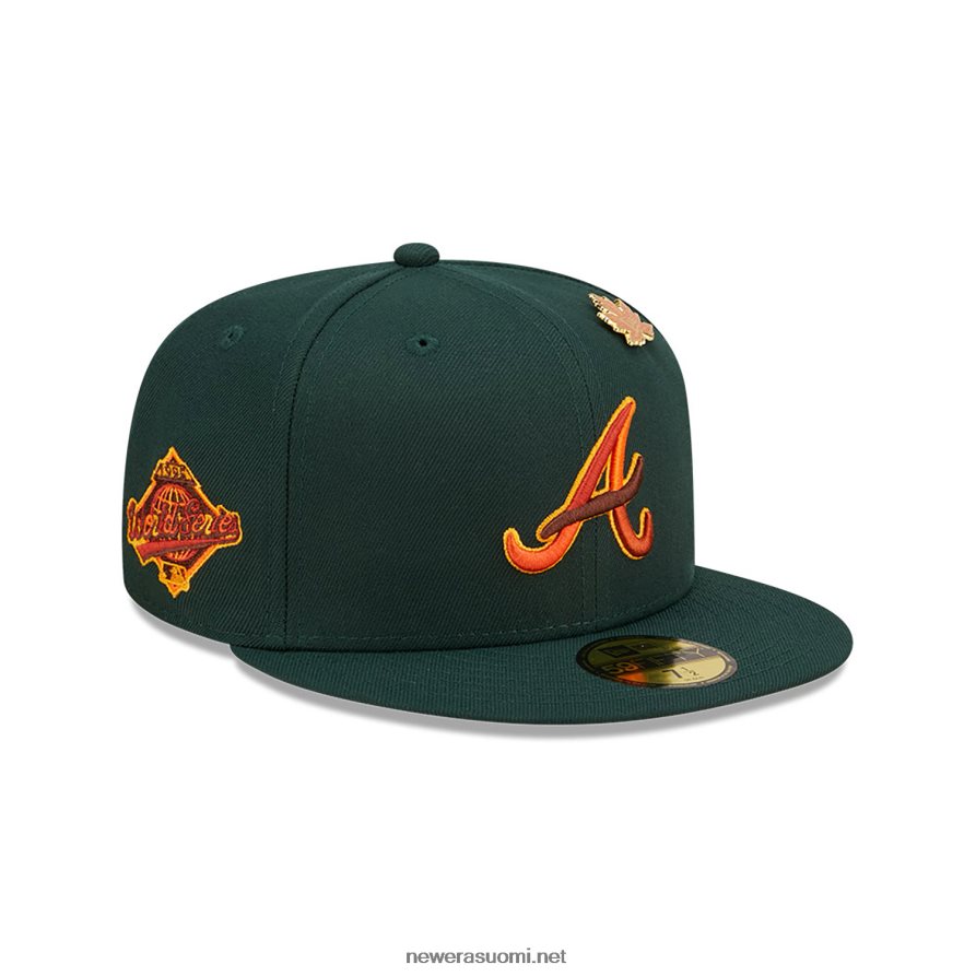 New Eraatlanta braves vehreä tummanvihreä 59fifty istuva lippalakki4V266L164