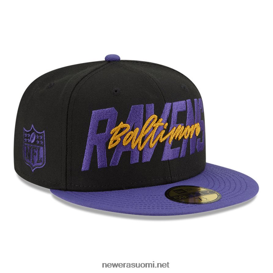 New Erabaltimore ravens nfl draft musta 59fifty varustettu lippalakki4V266L1033