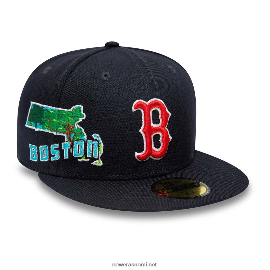 New Eraboston red sox stateview navy 59fifty varustettu lippalakki4V266L1285