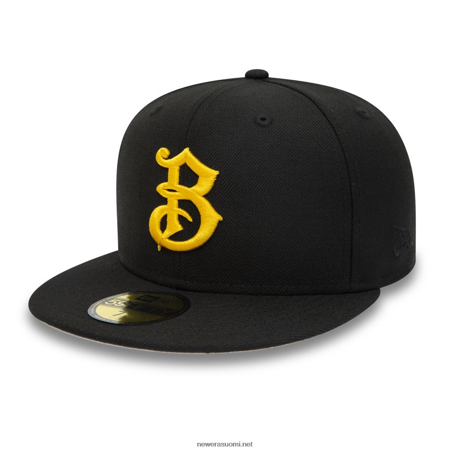 New Erabradenton marauders milb musta ja keltainen 59fifty varustettu lippalakki4V266L211