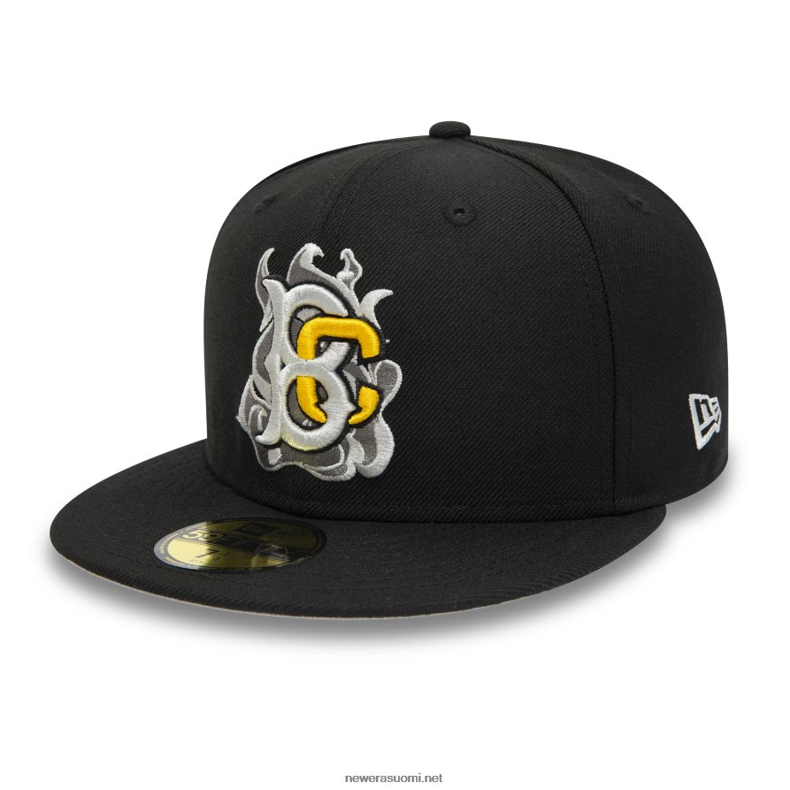 New Erabrooklyn cyclones milb musta ja harmaa 59fifty varustettu lippalakki4V266L149