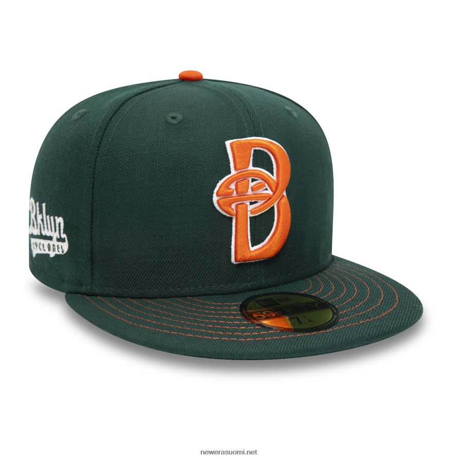 New Erabrooklyn cyclones milb tummanvihreä 59fifty varustettu korkki4V266L1170