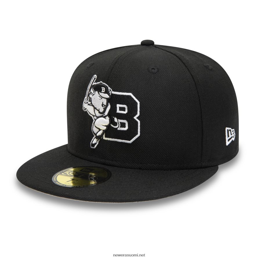 New Erabuffalo bisons milb mustavalkoinen 59fifty varustettu lippis4V266L748