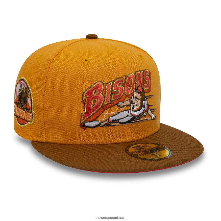 New Erabuffalo bisons milb orange 59fifty varustettu korkki4V266L420