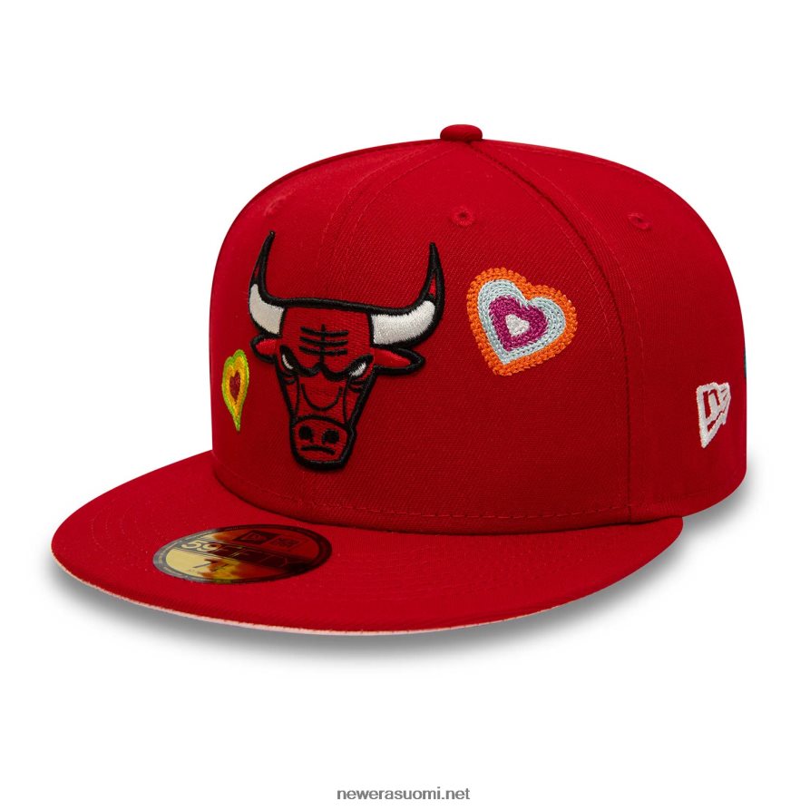 New Erachicago bulls ketjuommel sydän punainen 59fifty varustettu lippis4V266L345