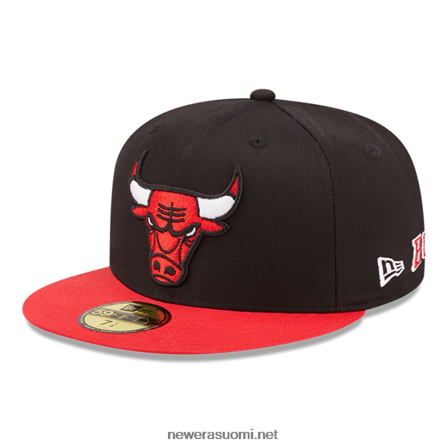 New Erachicago bulls team city patch musta 59fifty varustettu lippalakki4V266L1124