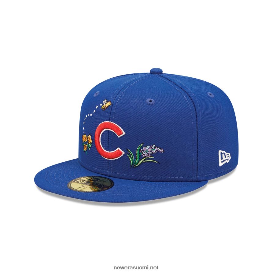 New Erachicago cubs akvarelli kukka sininen 59fifty cap4V266L1312