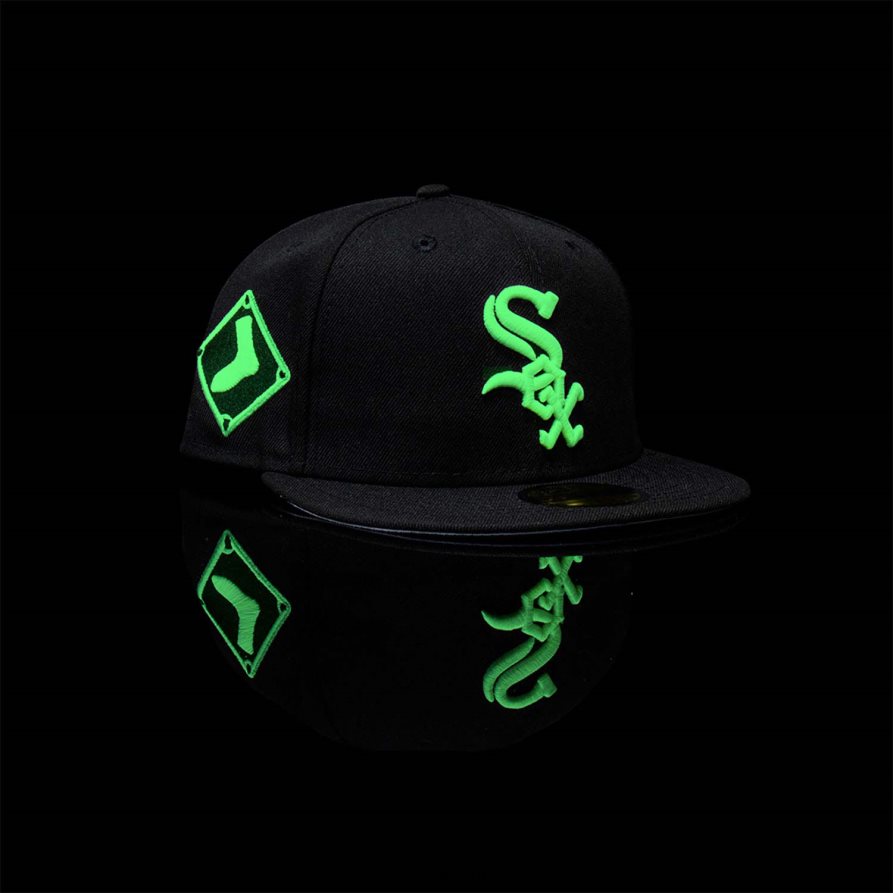 New Erachicago white sox hehkuu tummassa mustassa 59fifty istuva lippalakki4V266L828