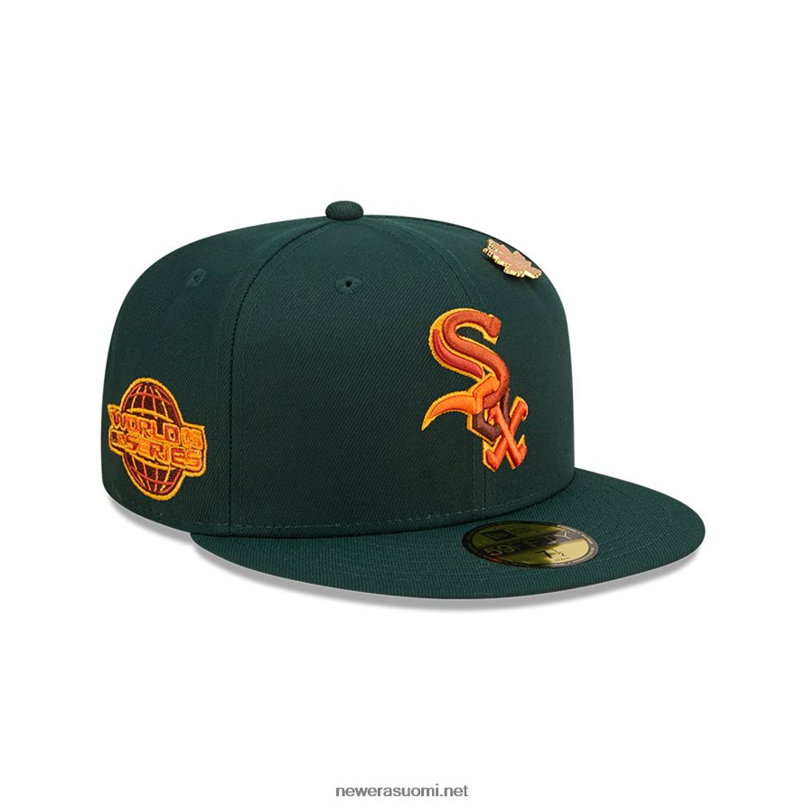 New Erachicago white sox leafy tummanvihreä 59fifty istuva lippalakki4V266L712