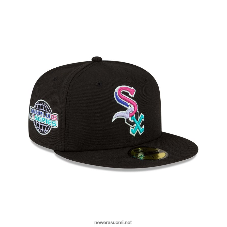 New Erachicago white sox polarlights musta 59fifty varustettu lippalakki4V266L390