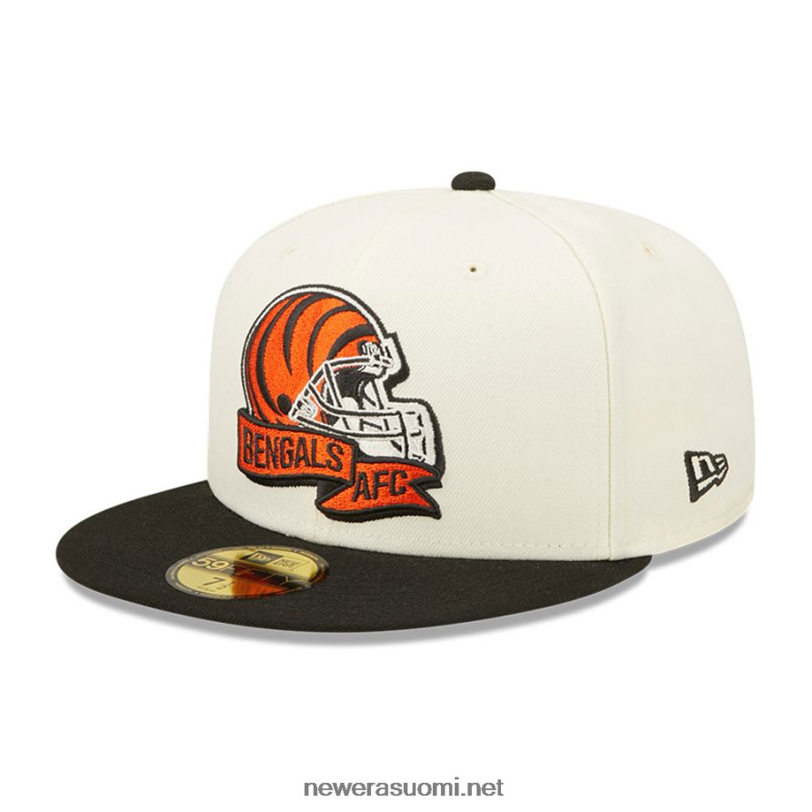 New Eracincinnati bengals nfl sideline 2022 valkoinen 59fifty varustettu lippalakki4V266L911