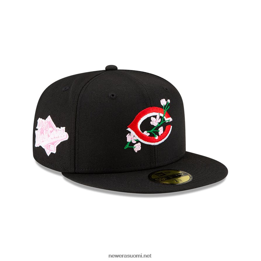 New Eracincinnati reds side patch bloom black 59fifty fitted cap4V266L1257