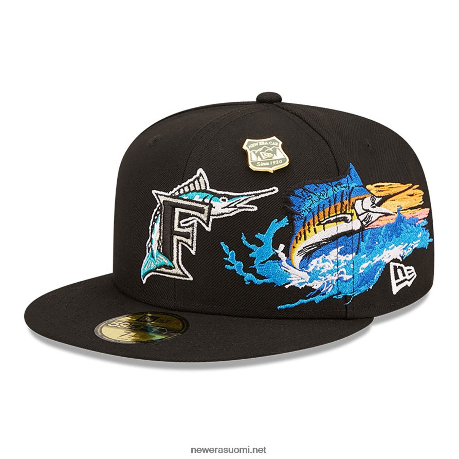 New Eraflorida marlins State Park musta 59fifty varustettu lippalakki4V266L221