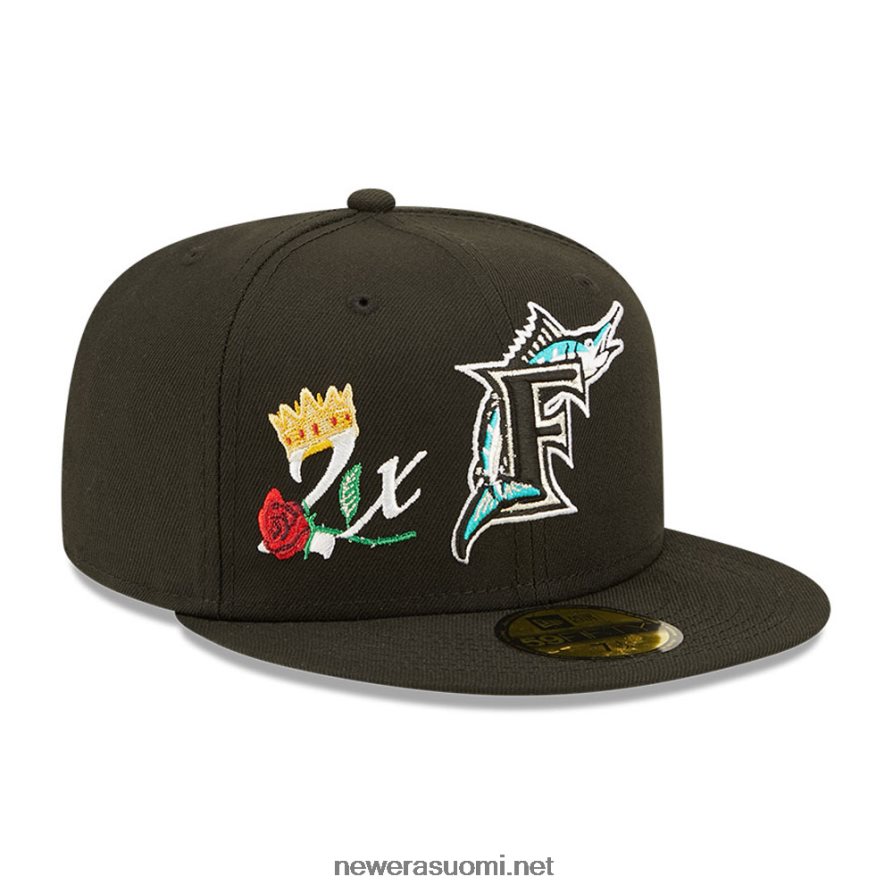 New Eraflorida marlins crown champs musta 59fifty varustettu lippalakki4V266L775