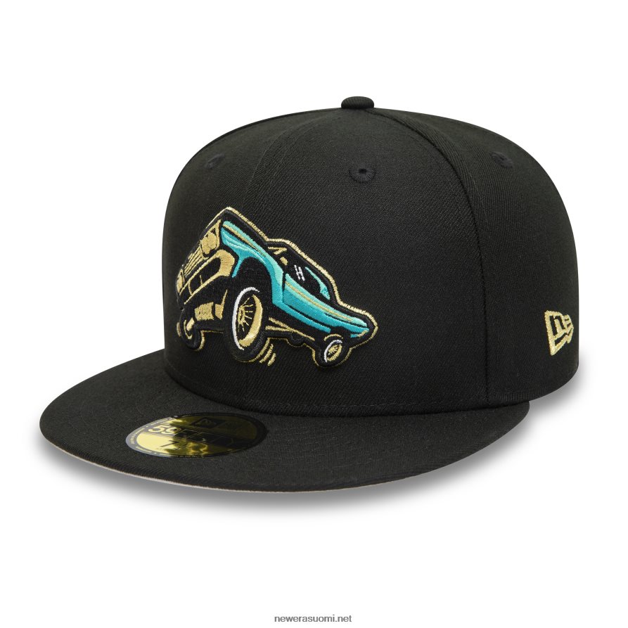 New Erafresno grizzlies milb musta 59fifty varustettu lippalakki4V266L273