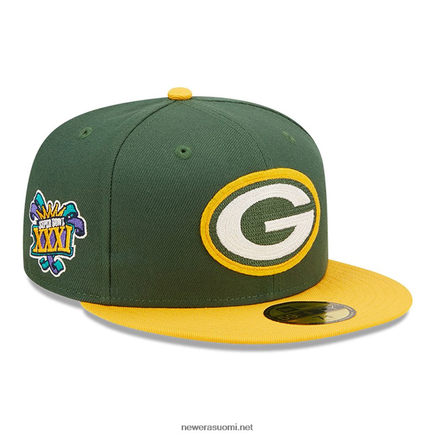 New Eragreen bay packers ne letterman tummanvihreä 59fifty fitted cap4V266L529