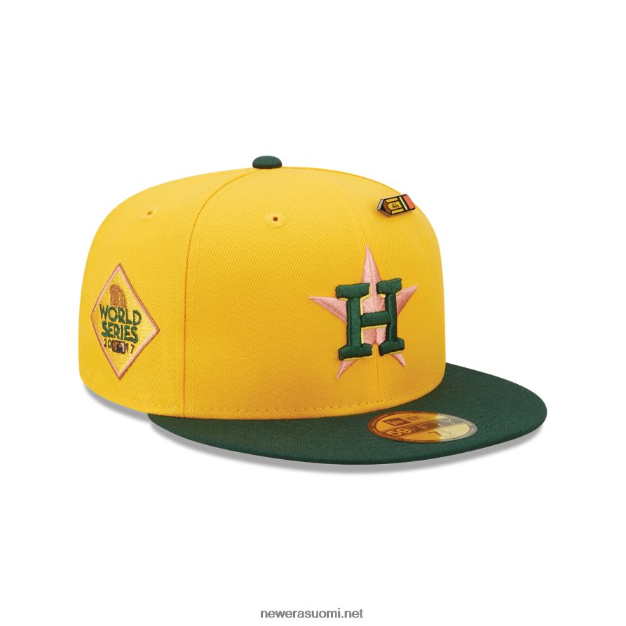 New Erahouston astros takaisin kouluun keltainen 59fifty varustettu lippis4V266L665