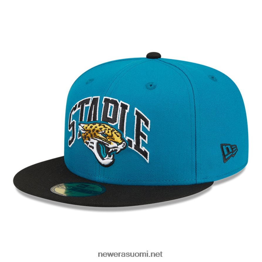 New Erajacksonville jaguars x staple blue 59fifty varustettu korkki4V266L607