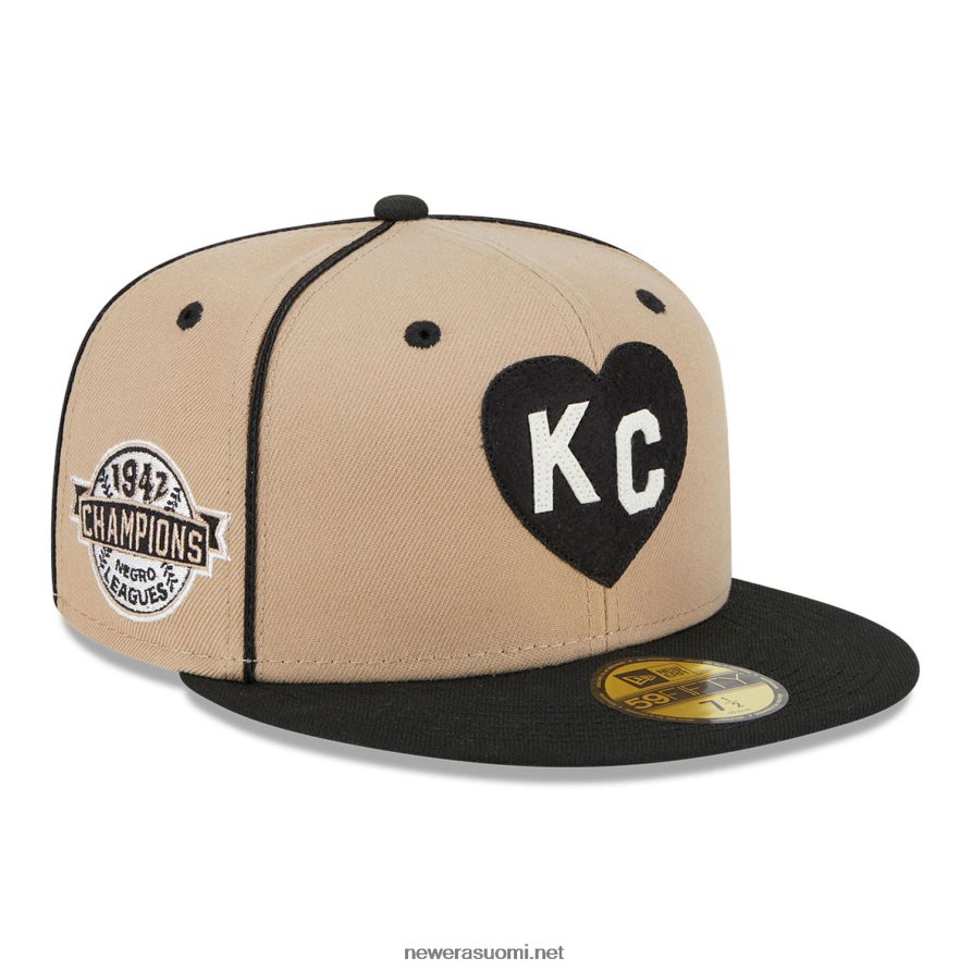 New Erakansas city monarchs negro League beige 59fifty fitted cap4V266L1041