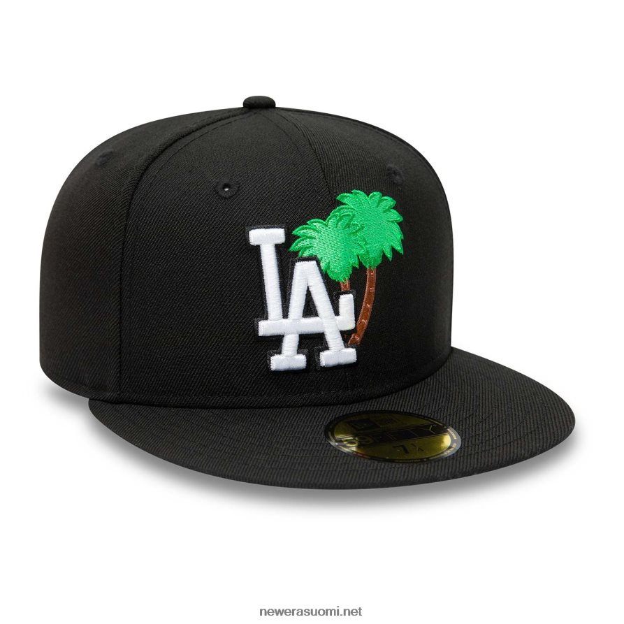 New Erala dodgers green palm tree musta 59fifty varustettu lippalakki4V266L88