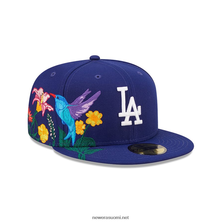 New Erala dodgers mlb kukkiva tummansininen 59fifty varustettu lippalakki4V266L1126