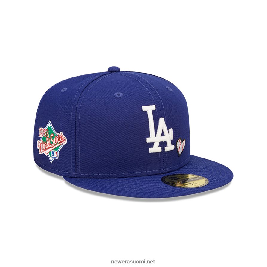 New Erala dodgers mlb team heart blue 59fifty varustettu lippis4V266L472