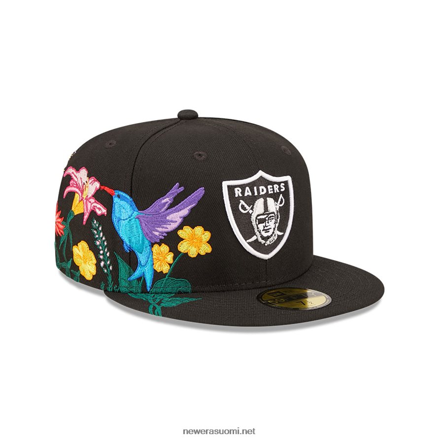 New Eralas vegas raiders nfl blooming black 59fifty fitted cap4V266L1365