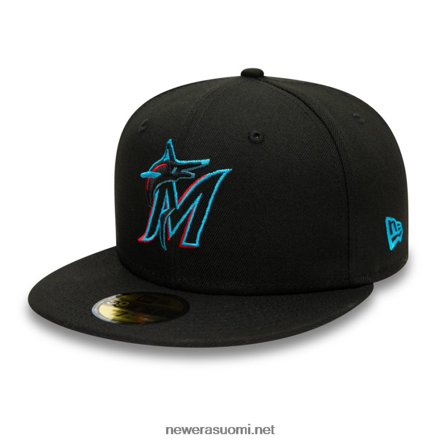 New Eramiami marlins autenttinen kenttäpeli musta 59fifty cap4V266L734