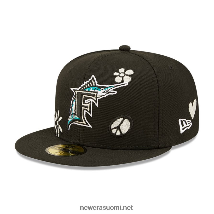 New Eramiami marlins mlb sunlight pop musta 59fifty cap4V266L1264