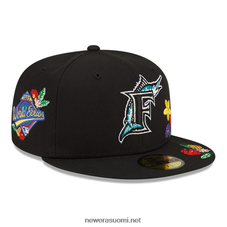 New Eramiami marlins visor bloom black 59fifty varustettu lippalakki4V266L243