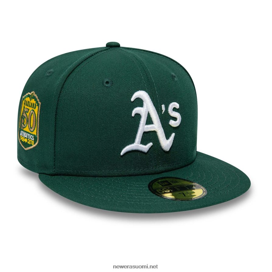 New Eraoakland Athletics 50 vuotta tummanvihreä 59fifty istuva lippis4V266L203