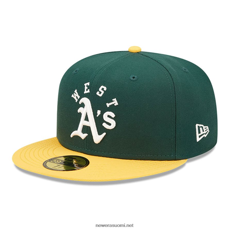 New Eraoakland Athletics Team League green 59fifty fitted cap4V266L1105