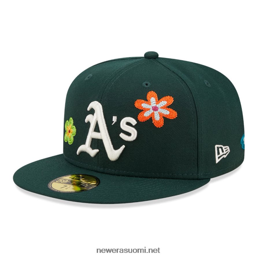 New Eraoakland athletics mlb kukkavihreä 59fifty istuva lippis4V266L1314