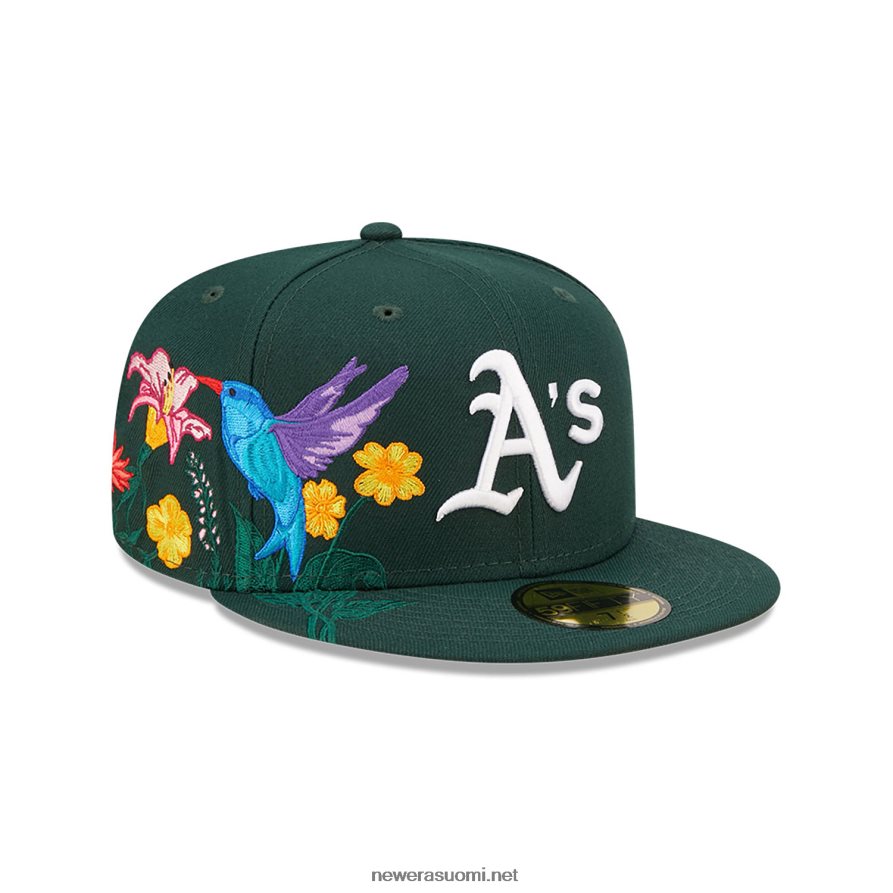 New Eraoakland athletics mlb kukkiva tummanvihreä 59fifty fitted cap4V266L1245