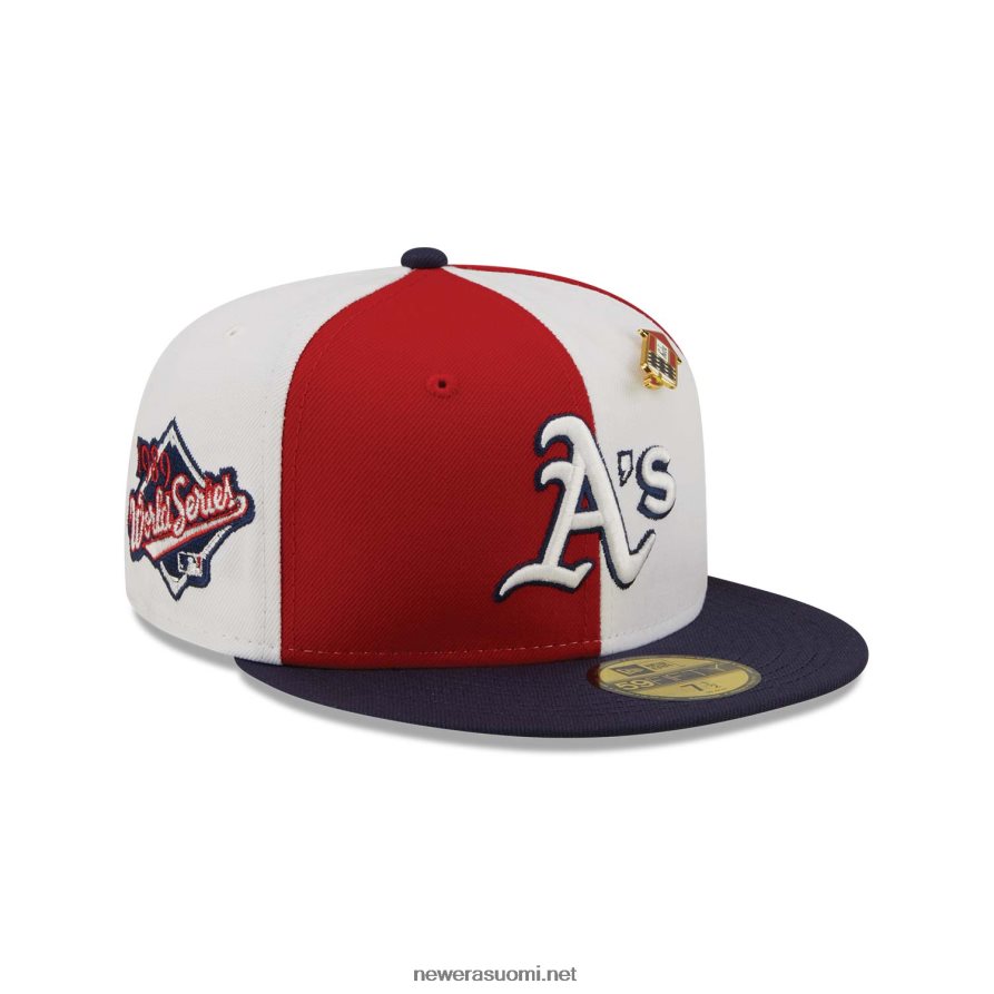 New Eraoakland athletics pinwheel americana punainen 59fifty varustettu lippalakki4V266L1373