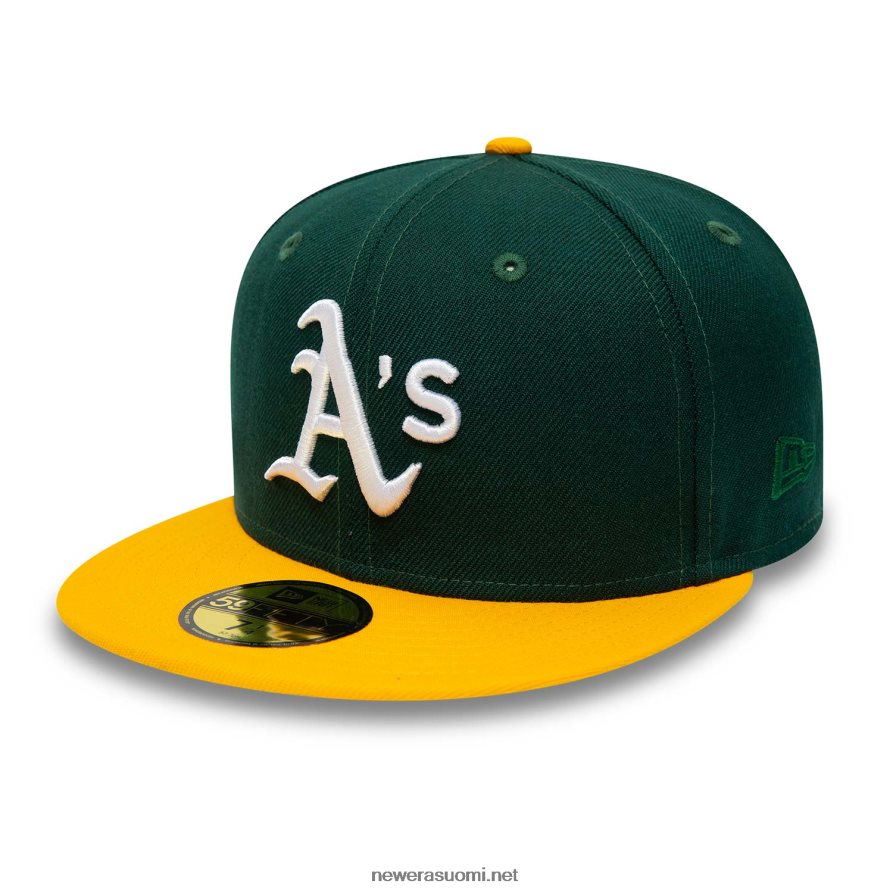 New Eraoakland athletics premium villainen tummanvihreä 59fifty istuva lippis4V266L207