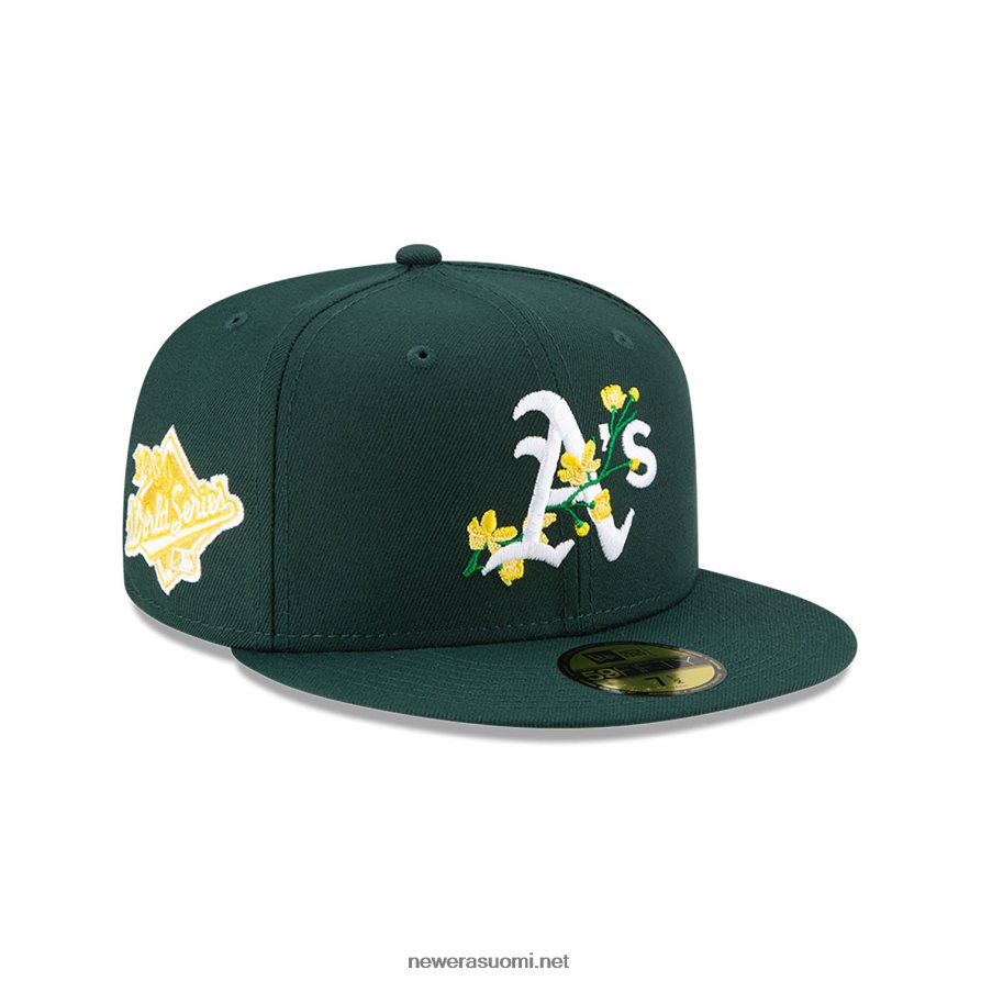 New Eraoakland athletics side patch bloom tummanvihreä 59fifty fitted cap4V266L1422