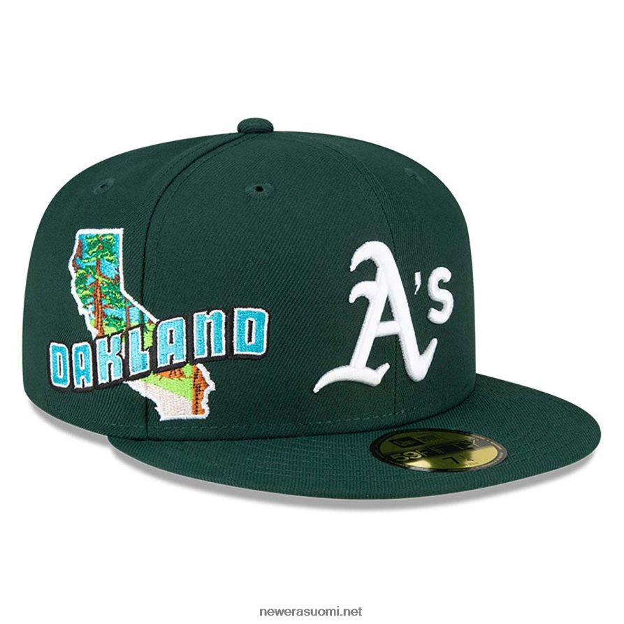 New Eraoakland athletics stateview tummanvihreä 59fifty fitted cap4V266L988